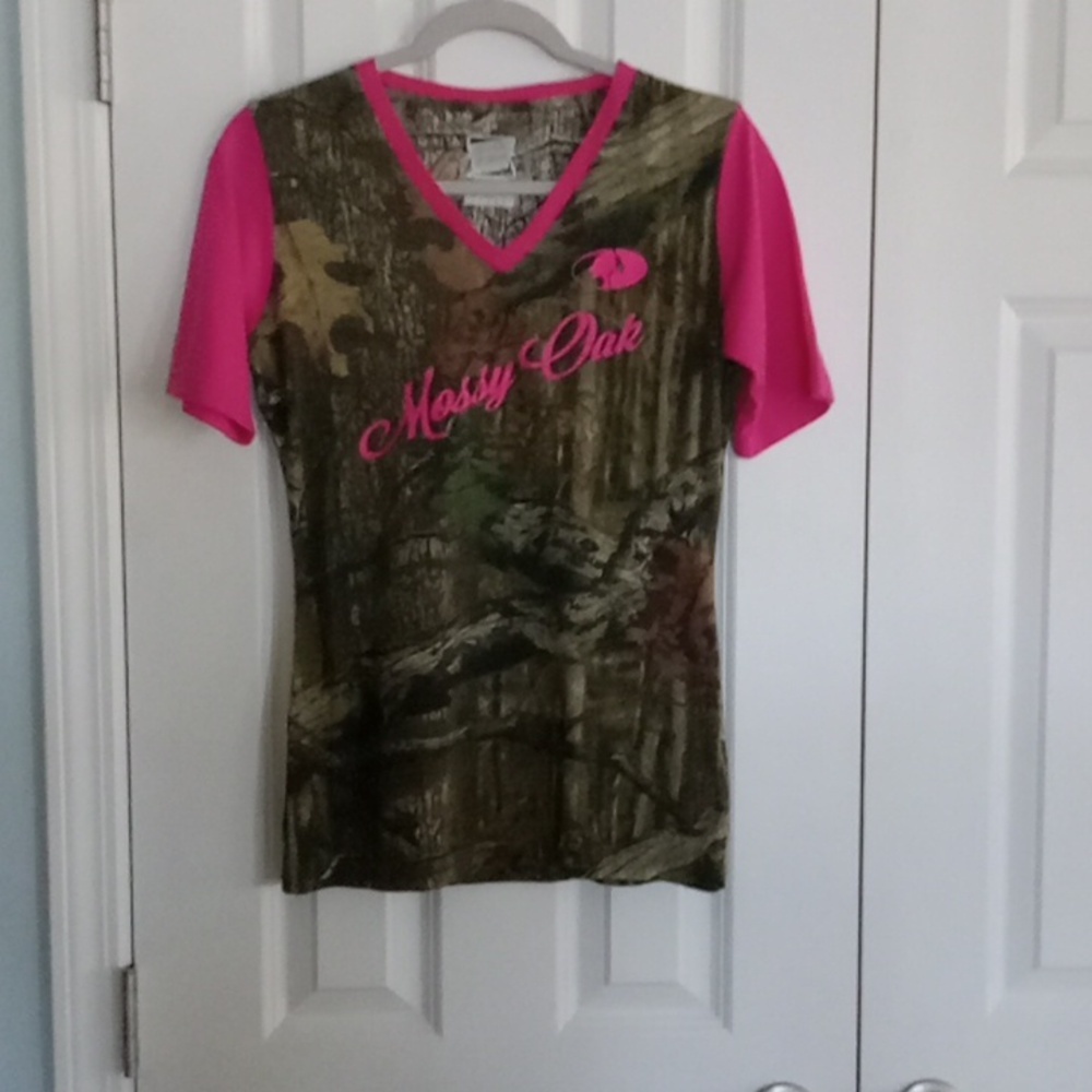 Mossy Oak Kids Pink and Camo Tee